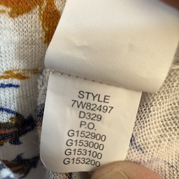 Lucky Brand SIZE XXL Linen Blend Boho S/S Shirt Womens Top Floral Cottage Plus - Picture 6 of 9